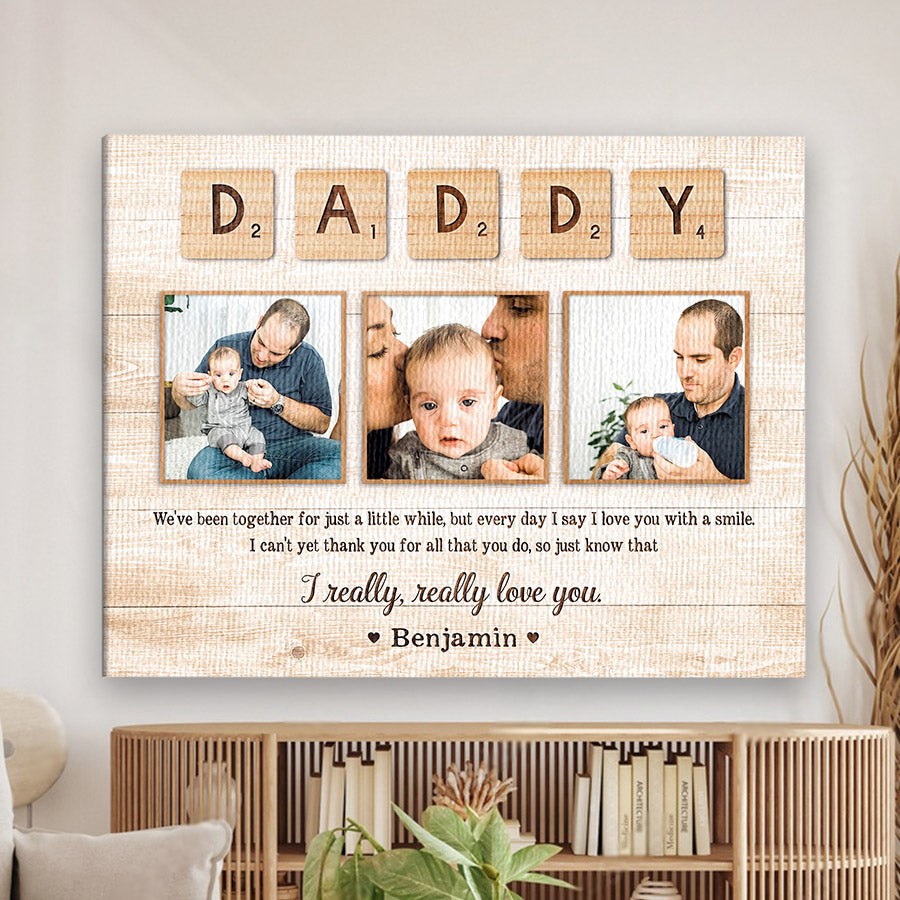 Dad Custom Photo Canvas