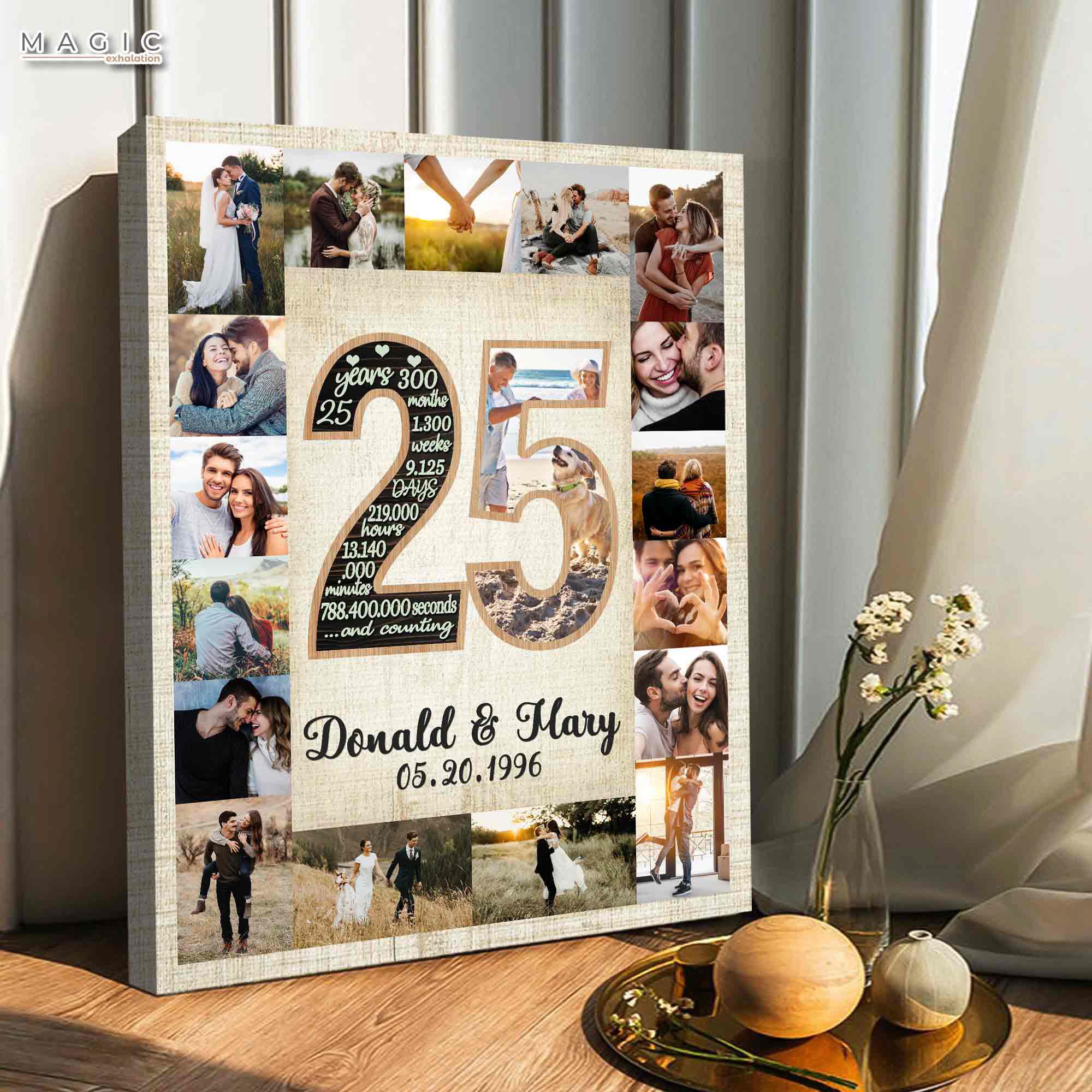 Anniversary Photo Frame Gift For Wife On 25th Wedding Anniversary