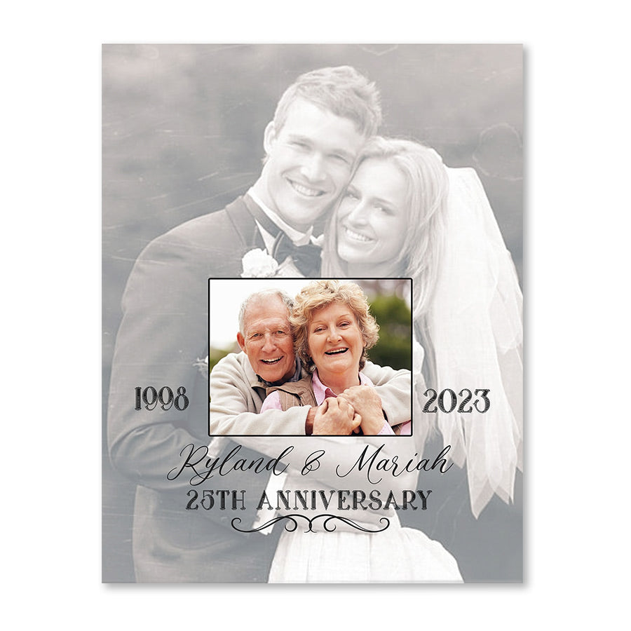 Then and Now Anniversary Canvas