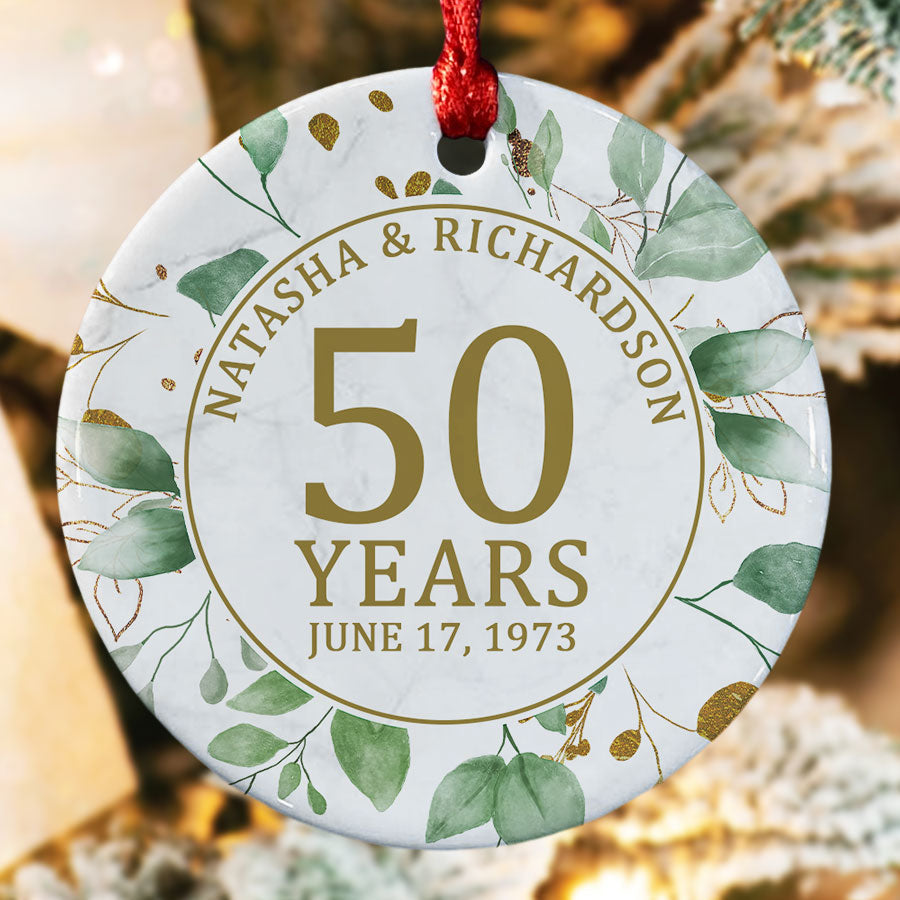 Personalized 50th Anniversary Ornament