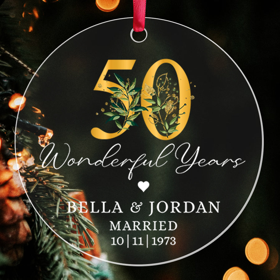 3D Inflated Effect Custom Acrylic Engagement Ornament | First Christmas Gift Custom Engagement Ornament