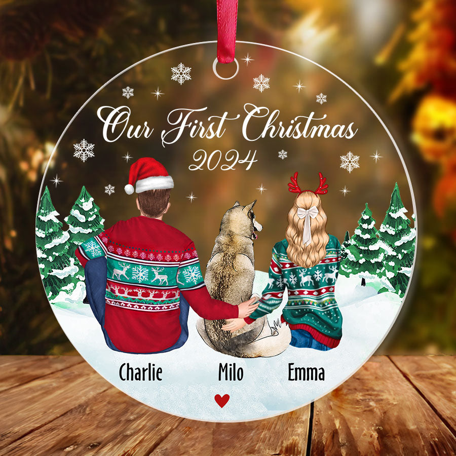 Custom Couple Christmas Ornaments