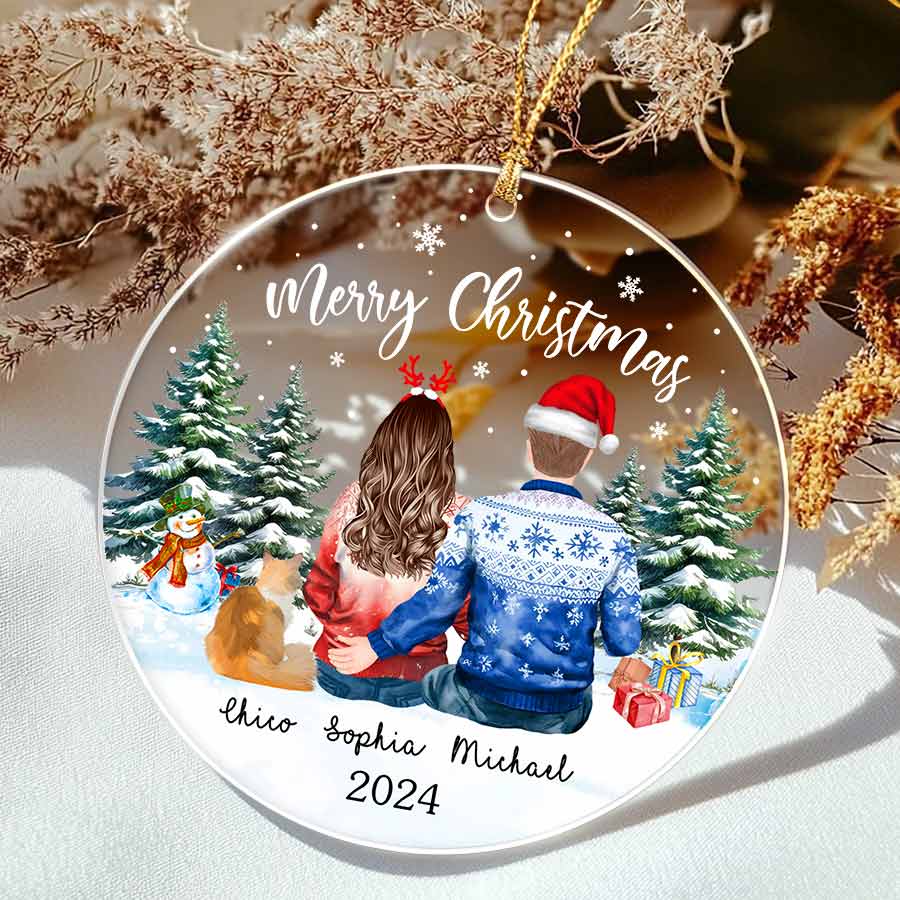 Custom Christmas Ornament Couple