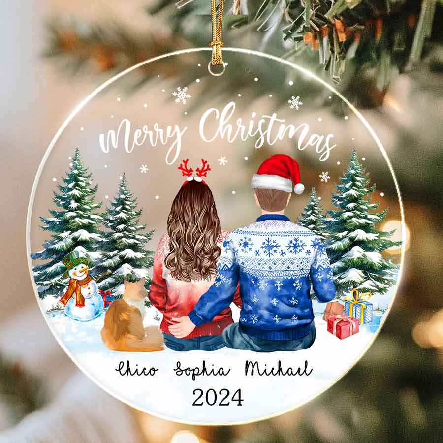 Custom Christmas Ornament Couple