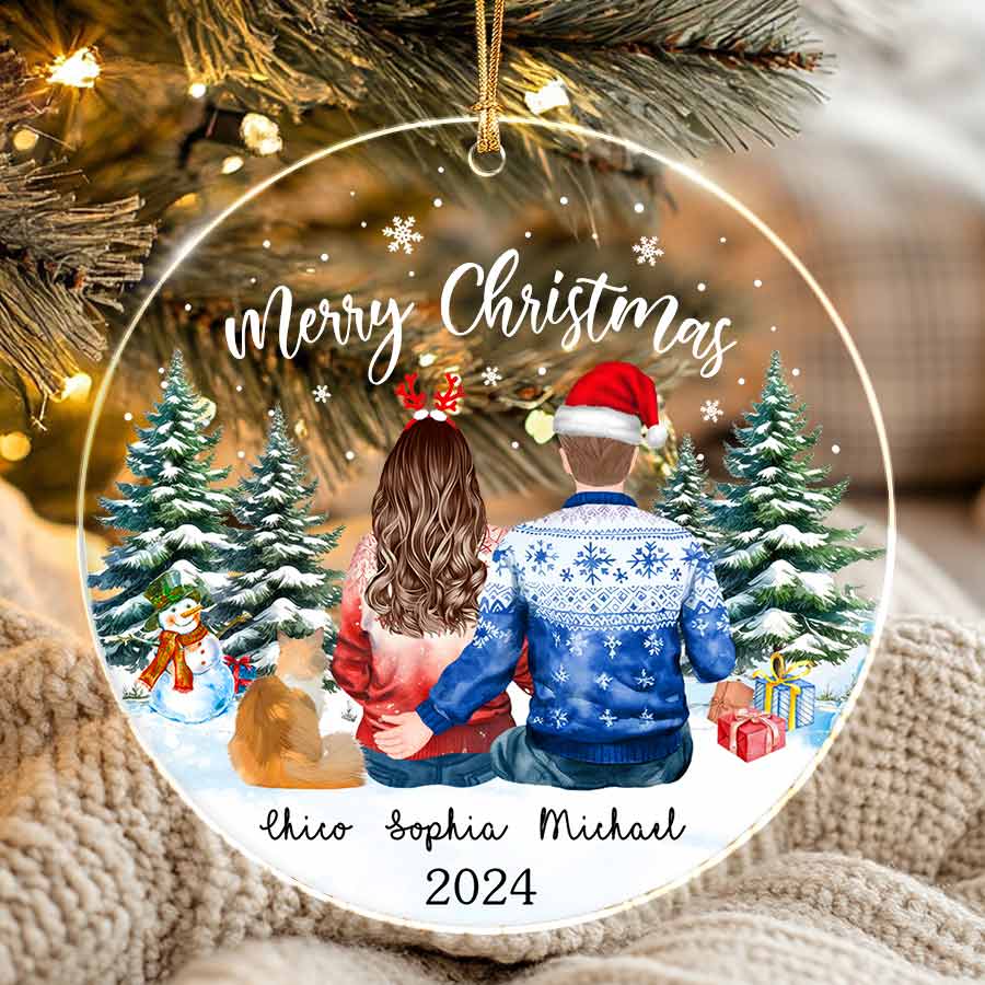 Custom Christmas Ornament Couple