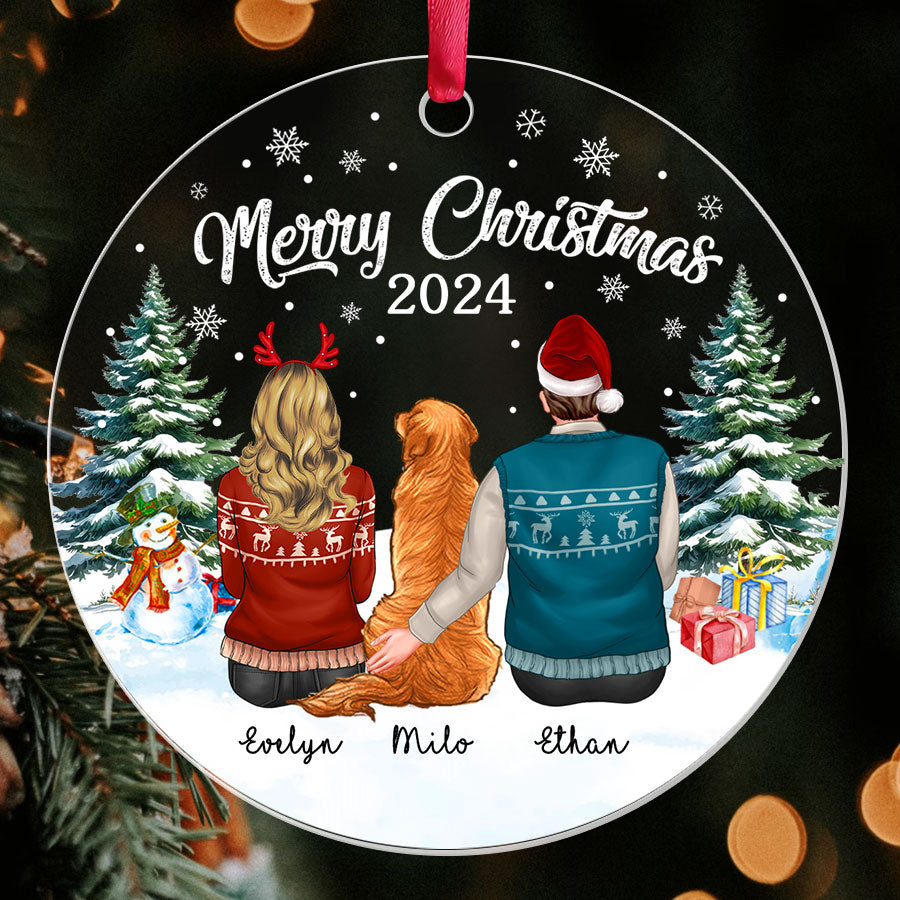 Personalized Couple Christmas Acrylic Ornament