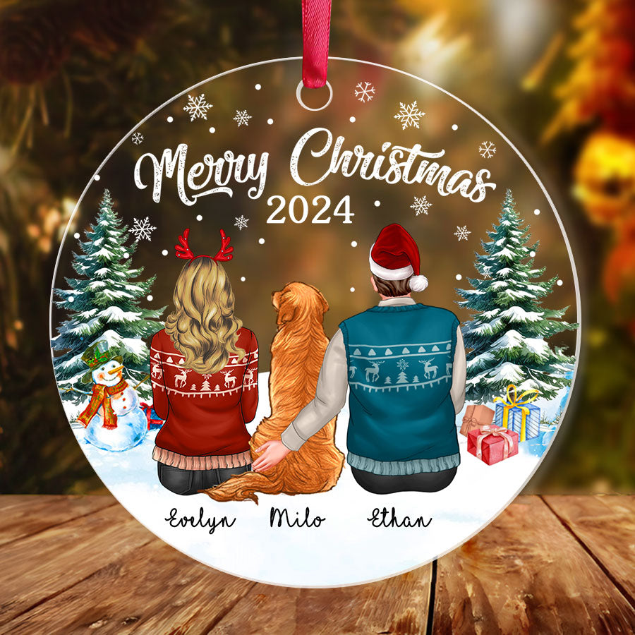 Personalized Couple Christmas Acrylic Ornament