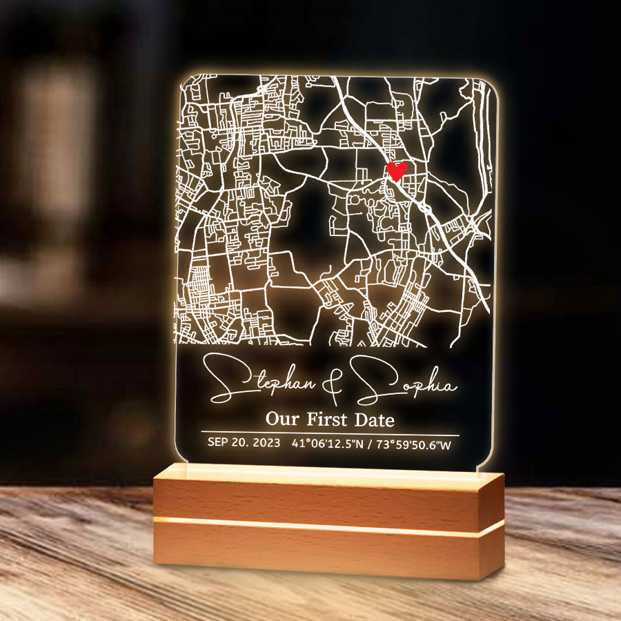 Custom Map Acrylic Night Light