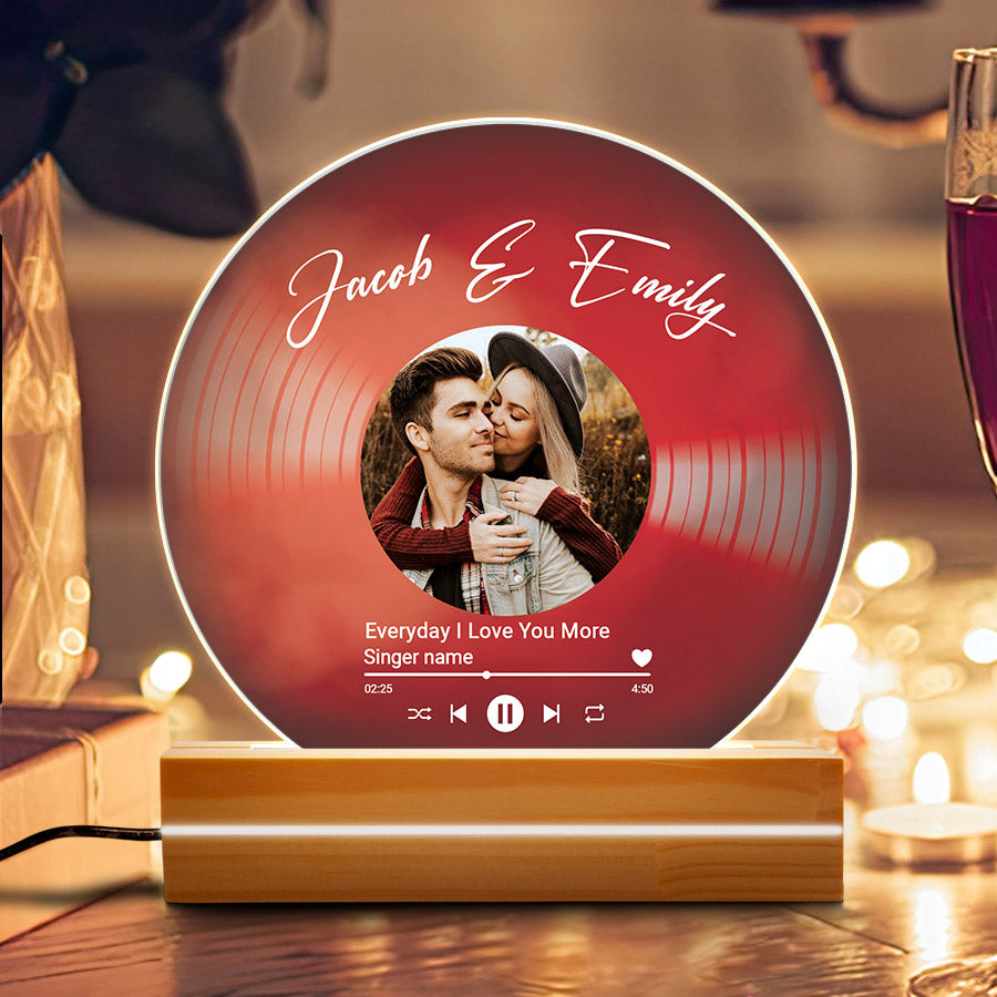 Custom Acrylic Plaque Vinyl Record With Photo