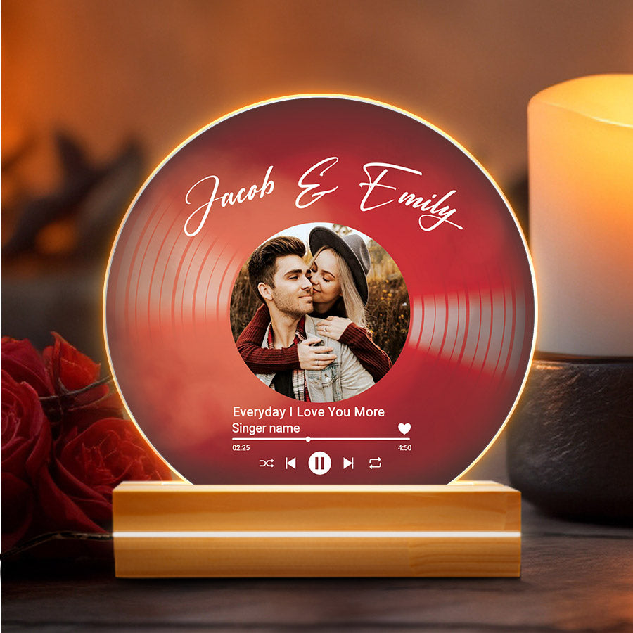 Custom Acrylic Vinyl Record With Plaque