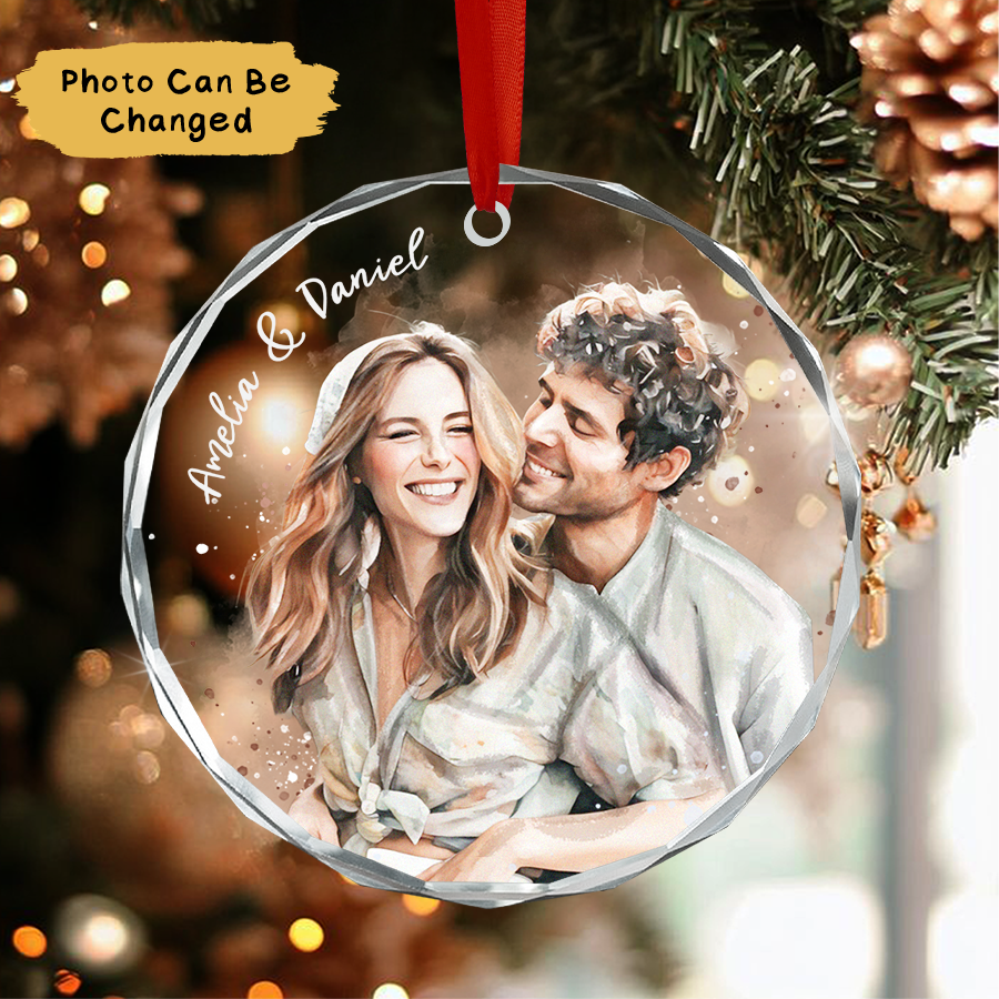Custom Couple Christmas Ornament From Photo 2025