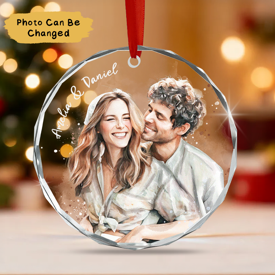 Custom Couple Christmas Ornament From Photo 2025
