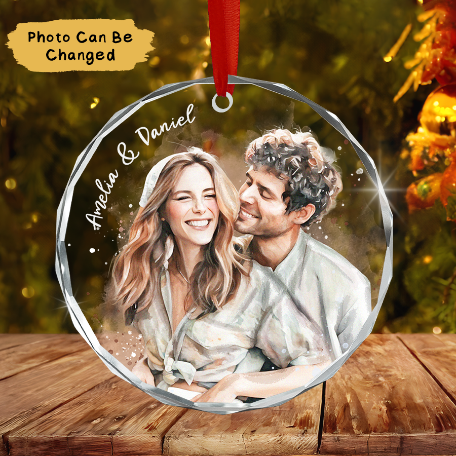 Custom Couple Christmas Ornament From Photo 2025