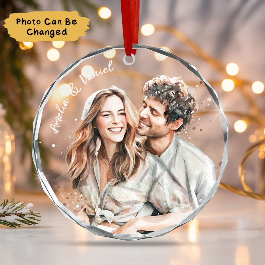 Custom Couple Christmas Ornament From Photo 2025