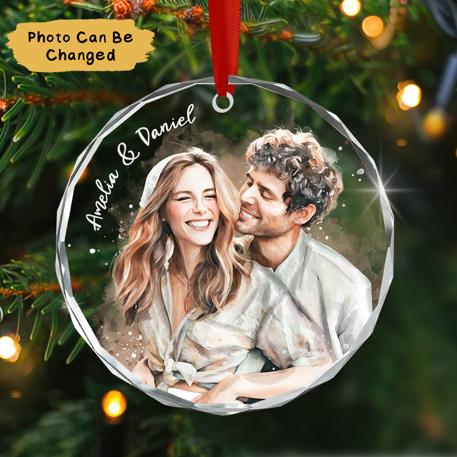 Custom Couple Christmas Ornament From Photo 2025