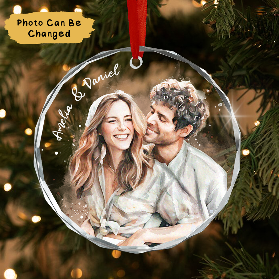 Custom Couple Christmas Ornament From Photo 2025