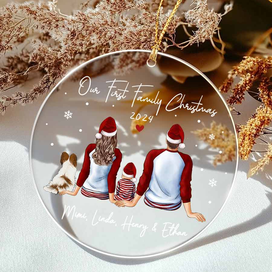 Family with Pets Ornaments