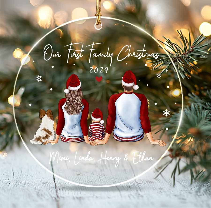 Family with Pets Ornaments