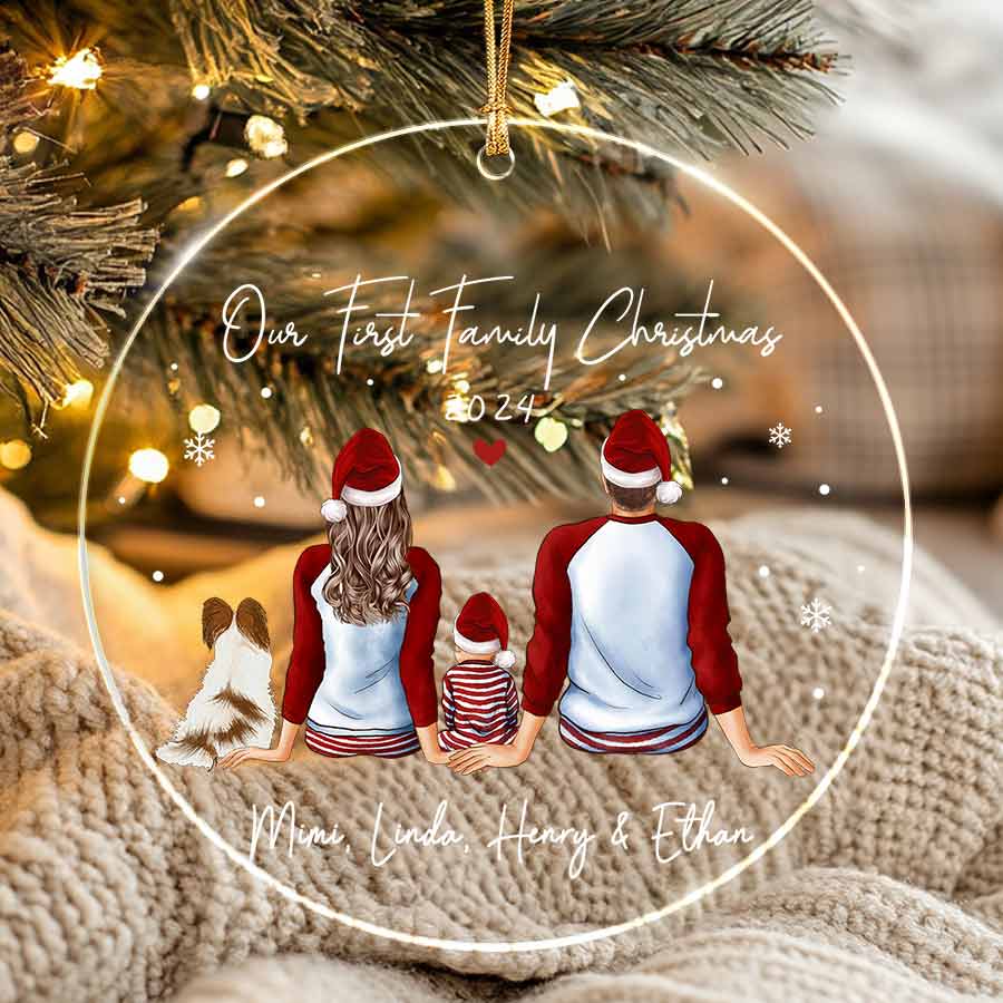 Family with Pets Ornaments