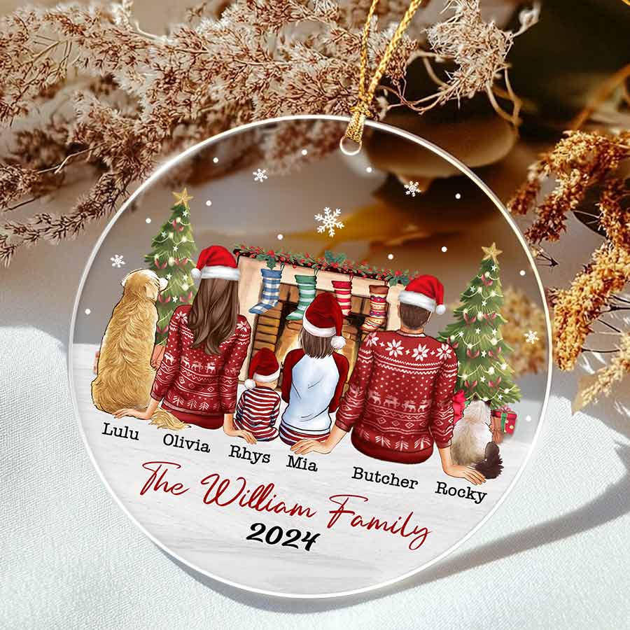 Family Ornaments with Pets