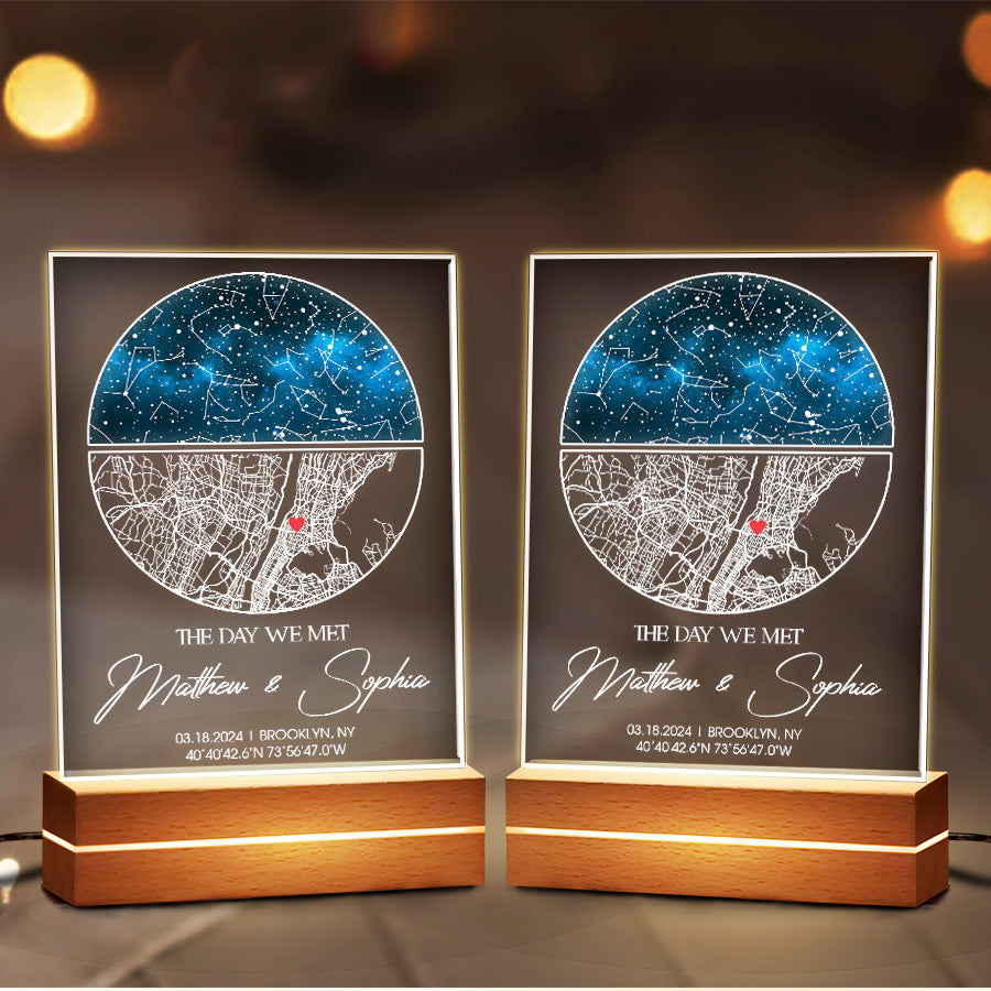 Custom Stars The Night We Met Plaque Gift
