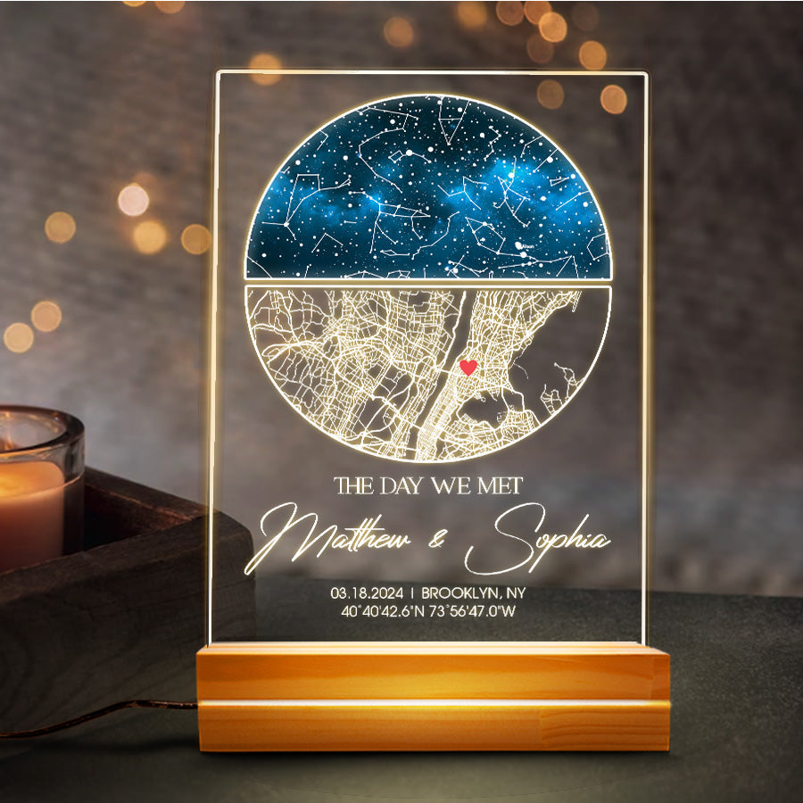 Custom Stars The Night We Met Plaque Gift