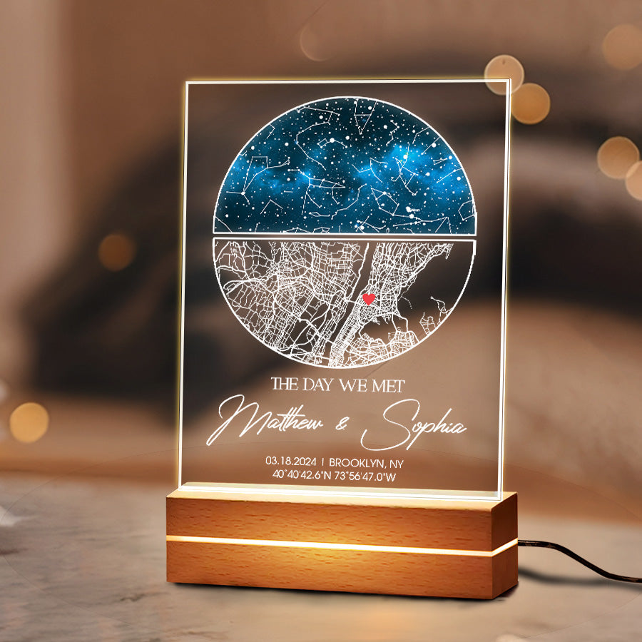 Custom Stars The Night We Met Plaque Gift