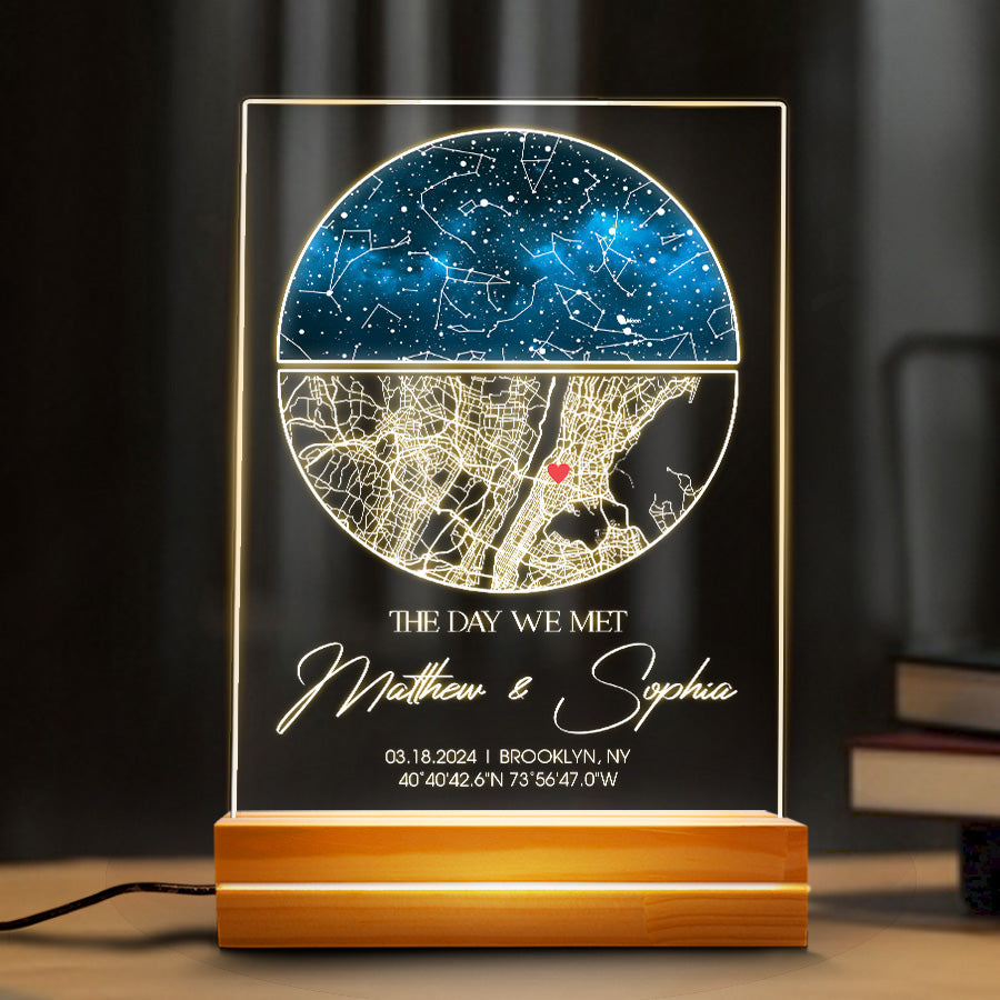Custom Stars The Night We Met Plaque Gift