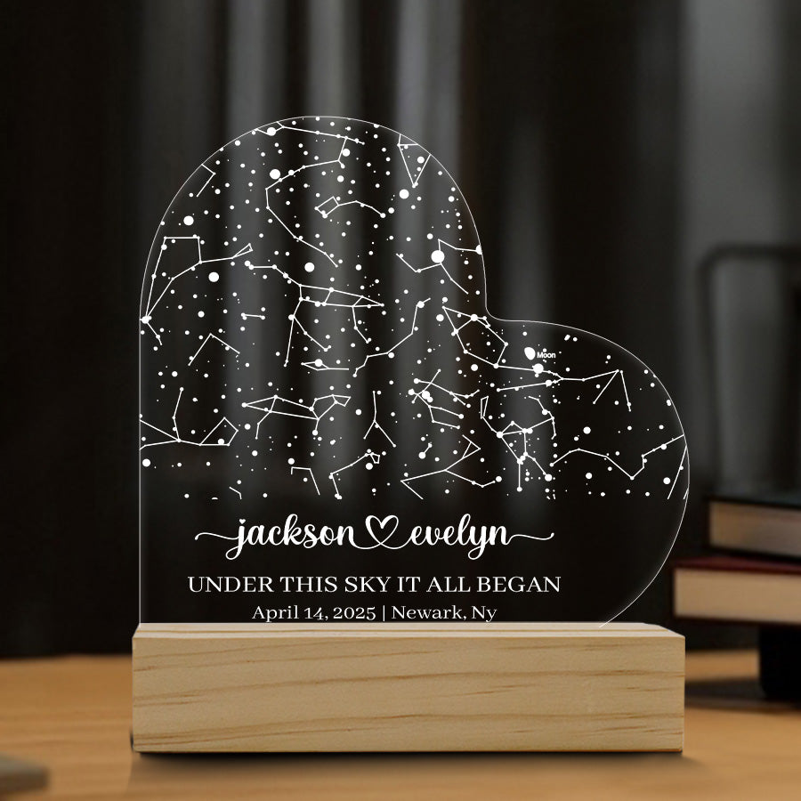 Custom The Sky The Night We Met Plaque Gift