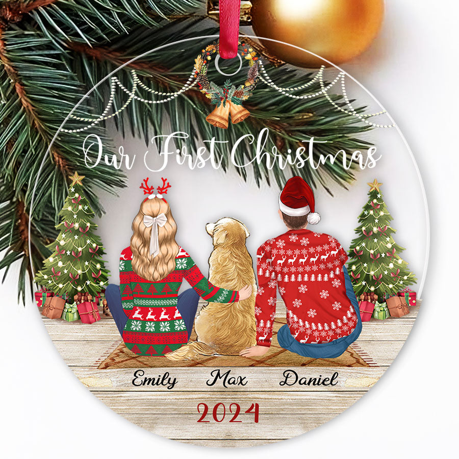Custom Couple Christmas Ornaments