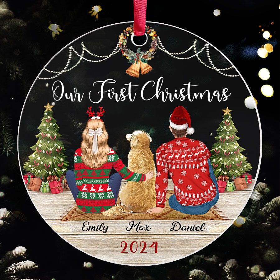 Custom Couple Christmas Ornaments