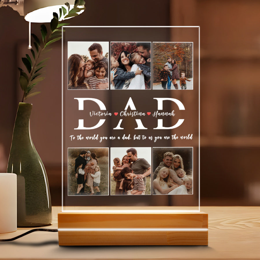 Dad Photo Collage Plaque