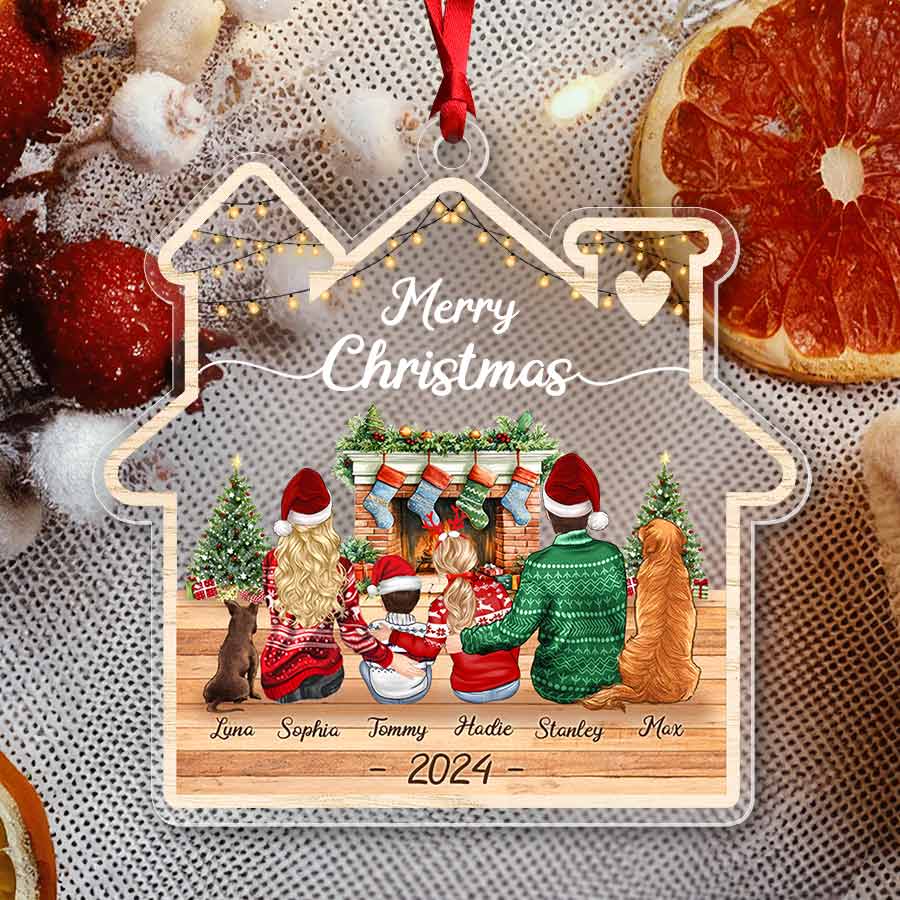 Personalized Family Christmas Ornaments with Pets