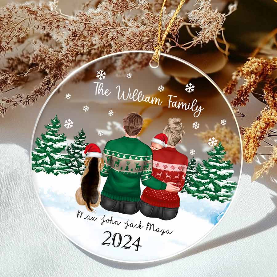 Personalized Family Ornaments with Pets