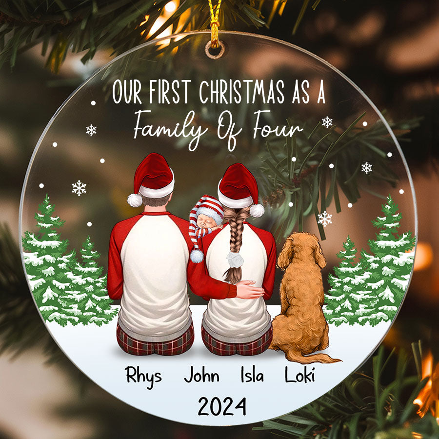 Personalized Family Christmas Ornaments with Pets