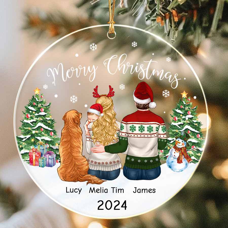 Personalized Family Ornaments with Pets