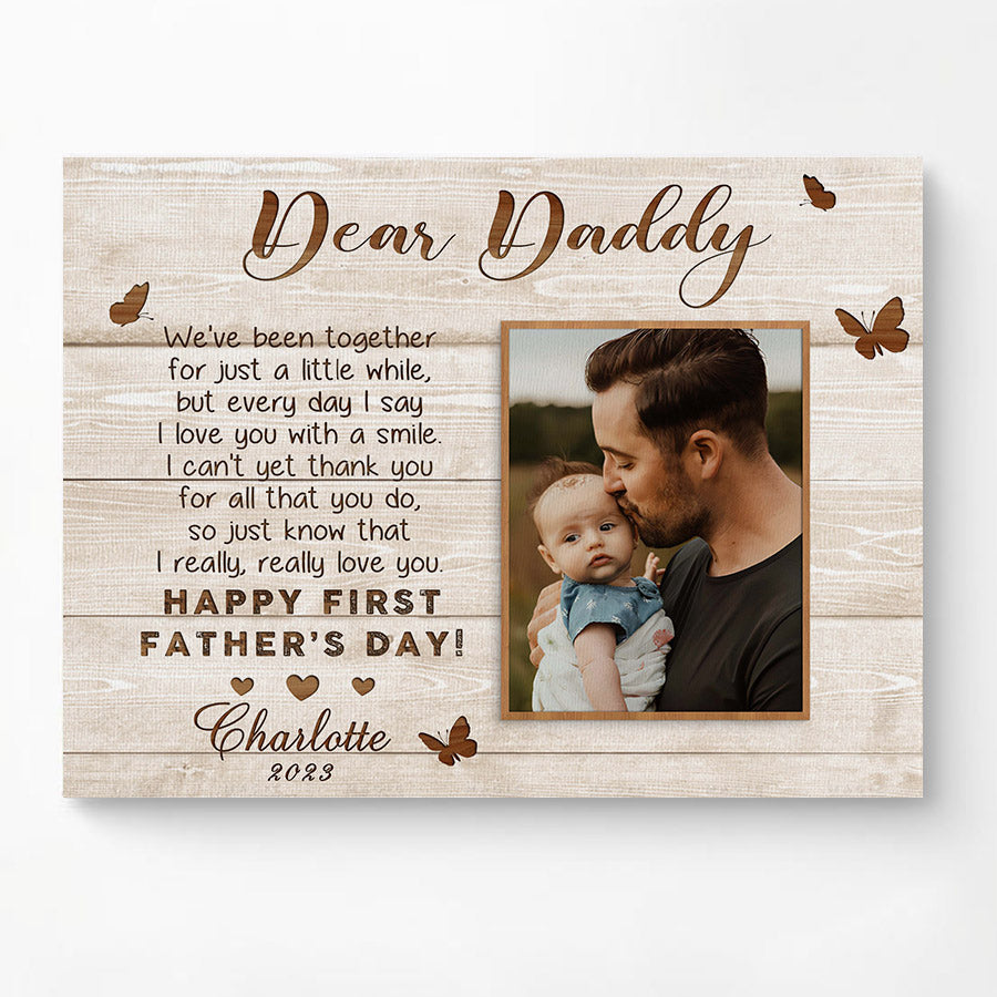 1st Fathers Day Canvas Art