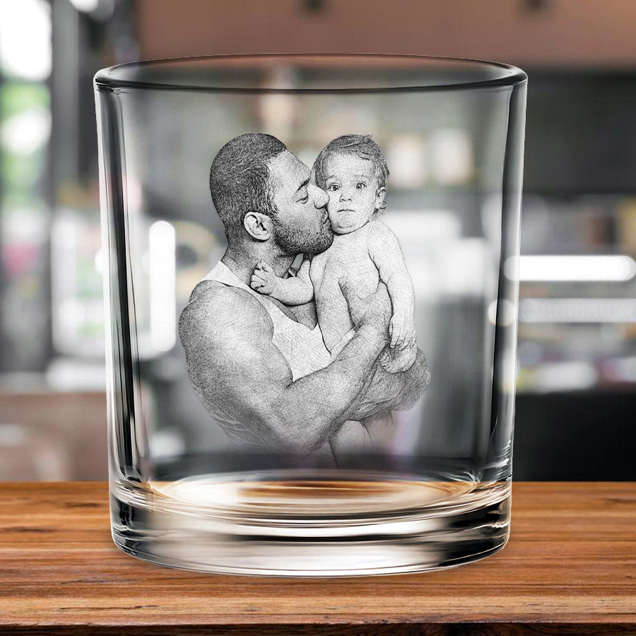 First Fathers Day Gift Glass