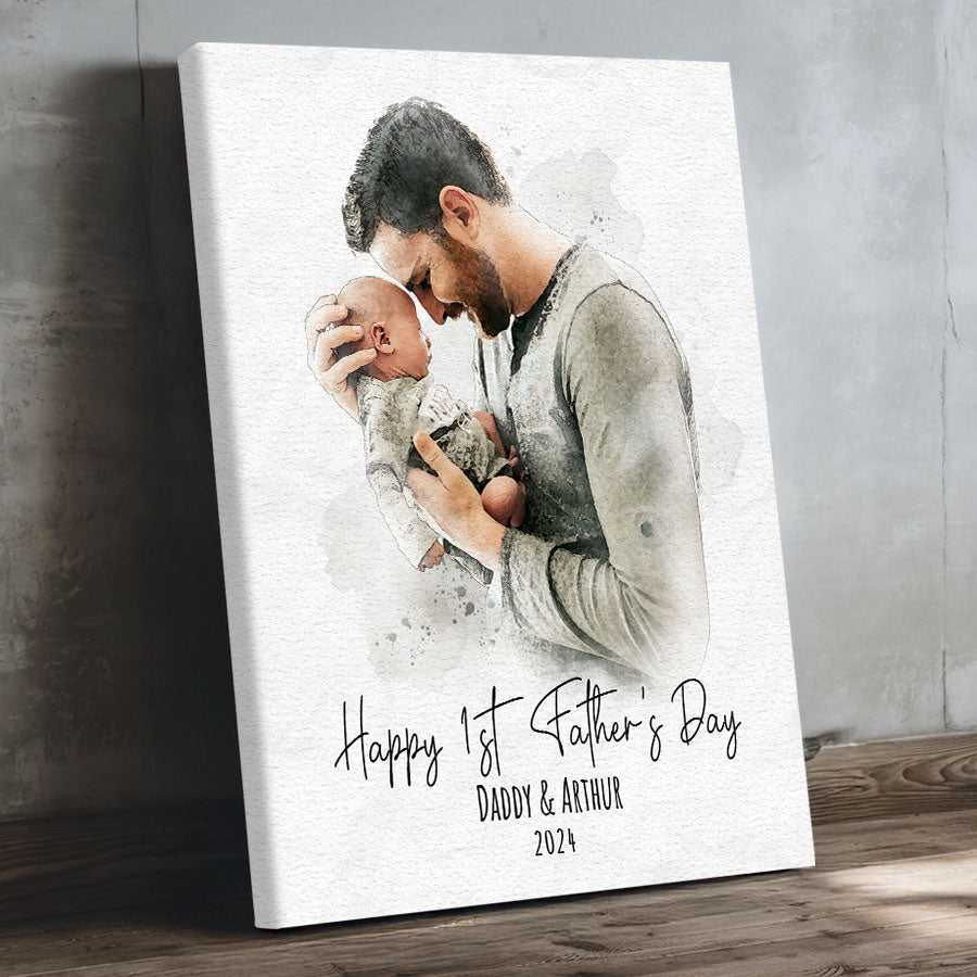 Dad Watercolor Wall Art