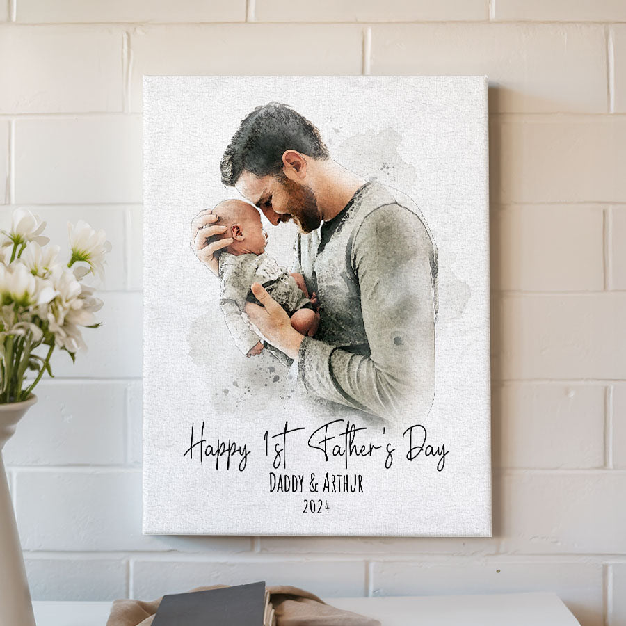 Dad Watercolor Wall Art