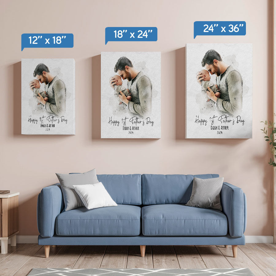 Dad Watercolor Wall Art