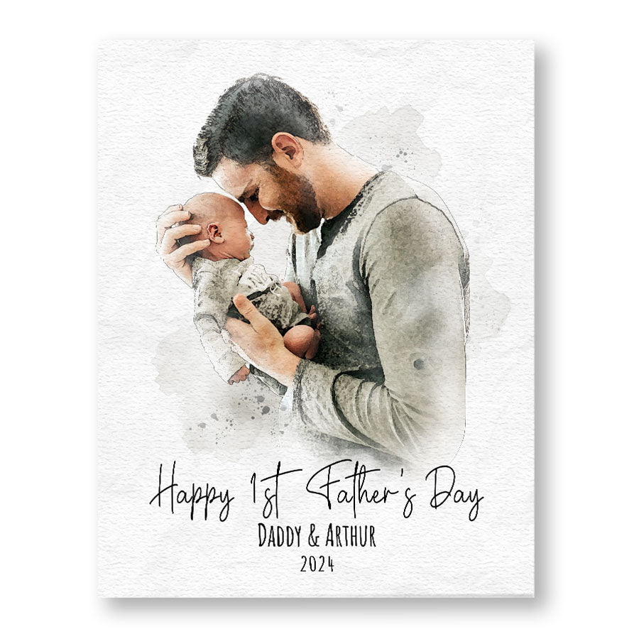 Dad Watercolor Wall Art