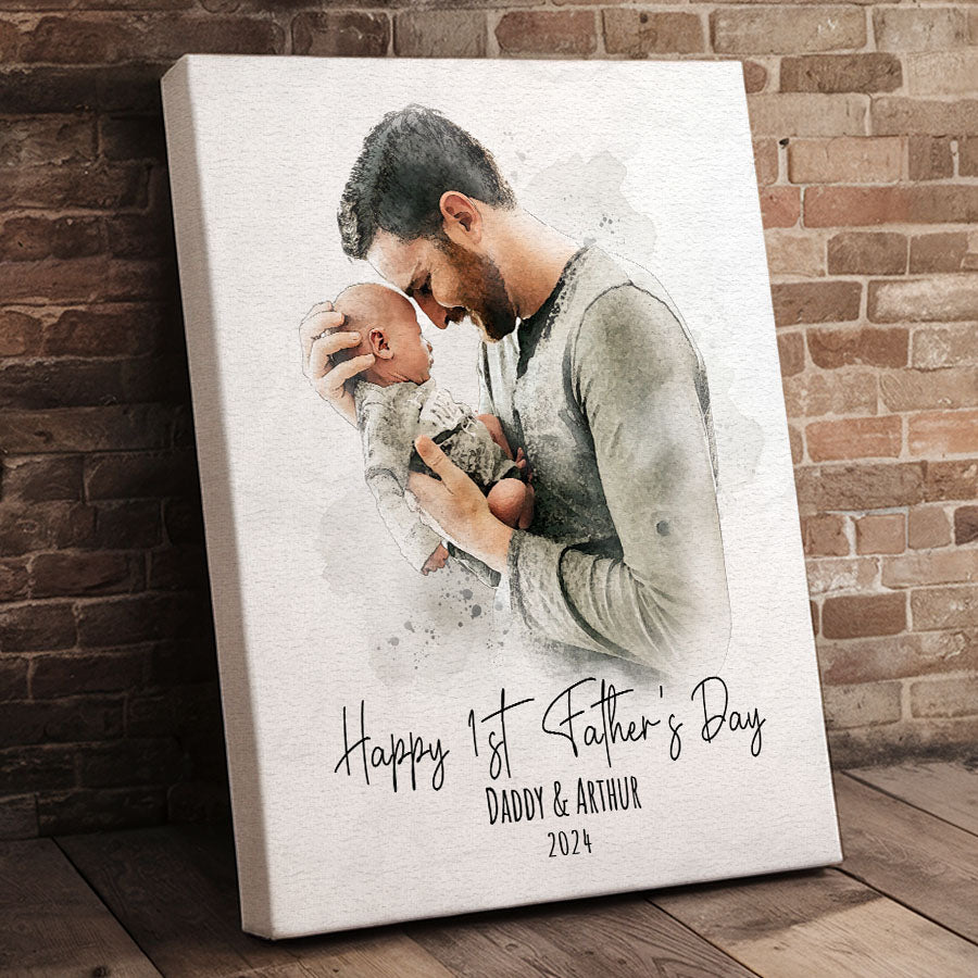 Dad Watercolor Wall Art