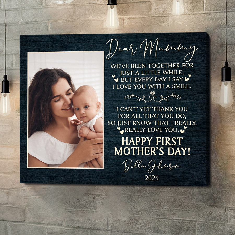 1st Mothers Day Canvas Gift