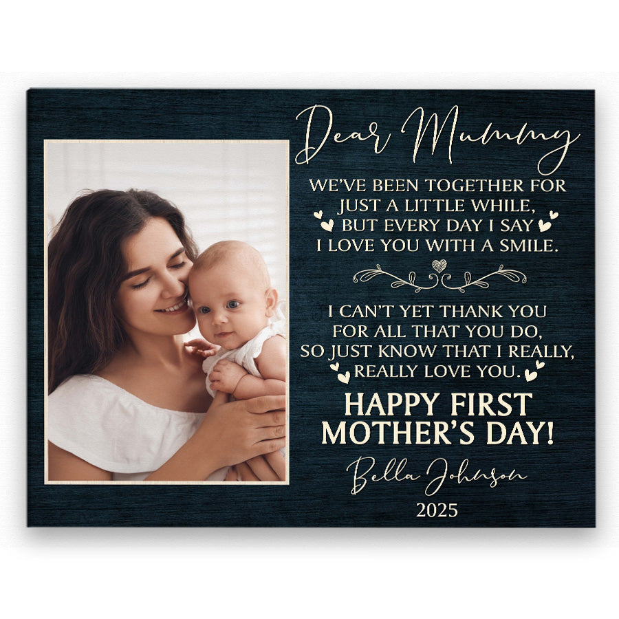 1st Mothers Day Canvas Gift
