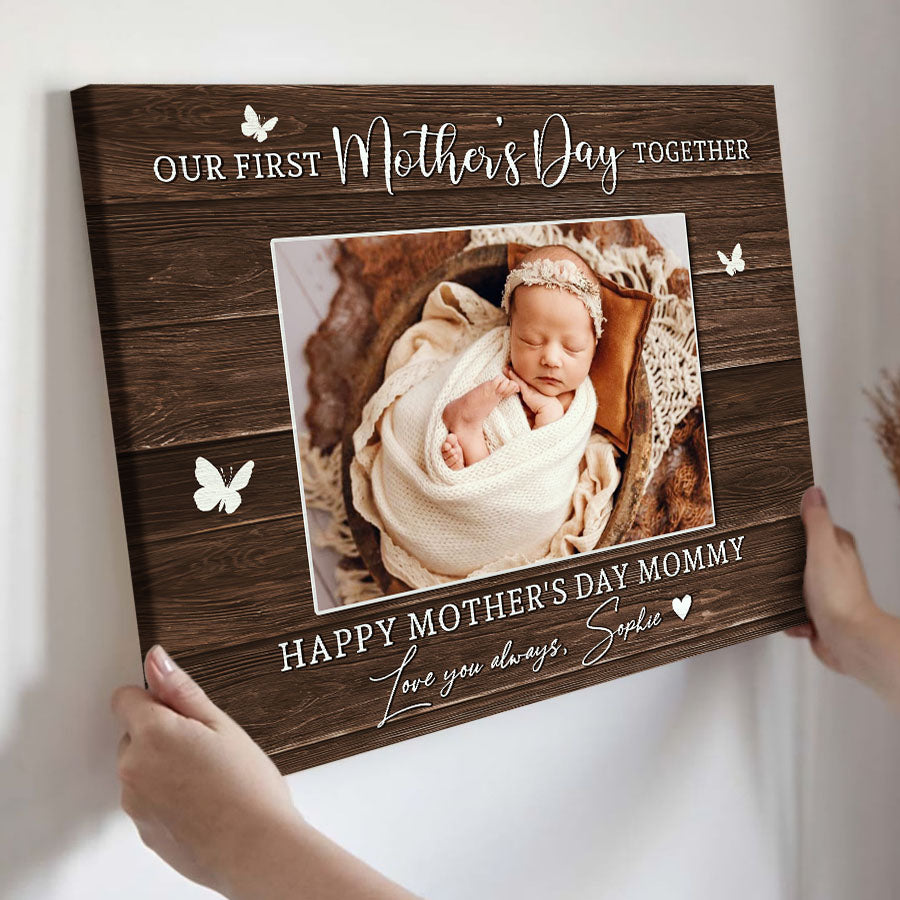 Our First Mothers Day Together Canvas