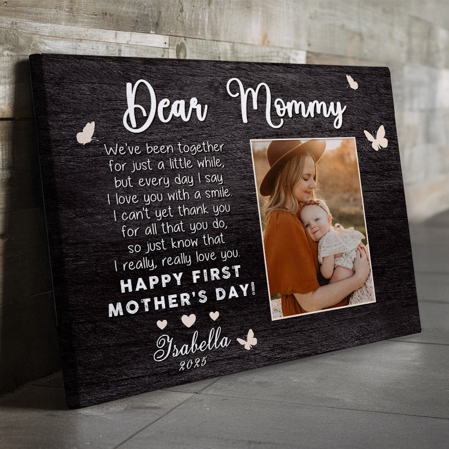 1st Time Mothers Day Canvas
