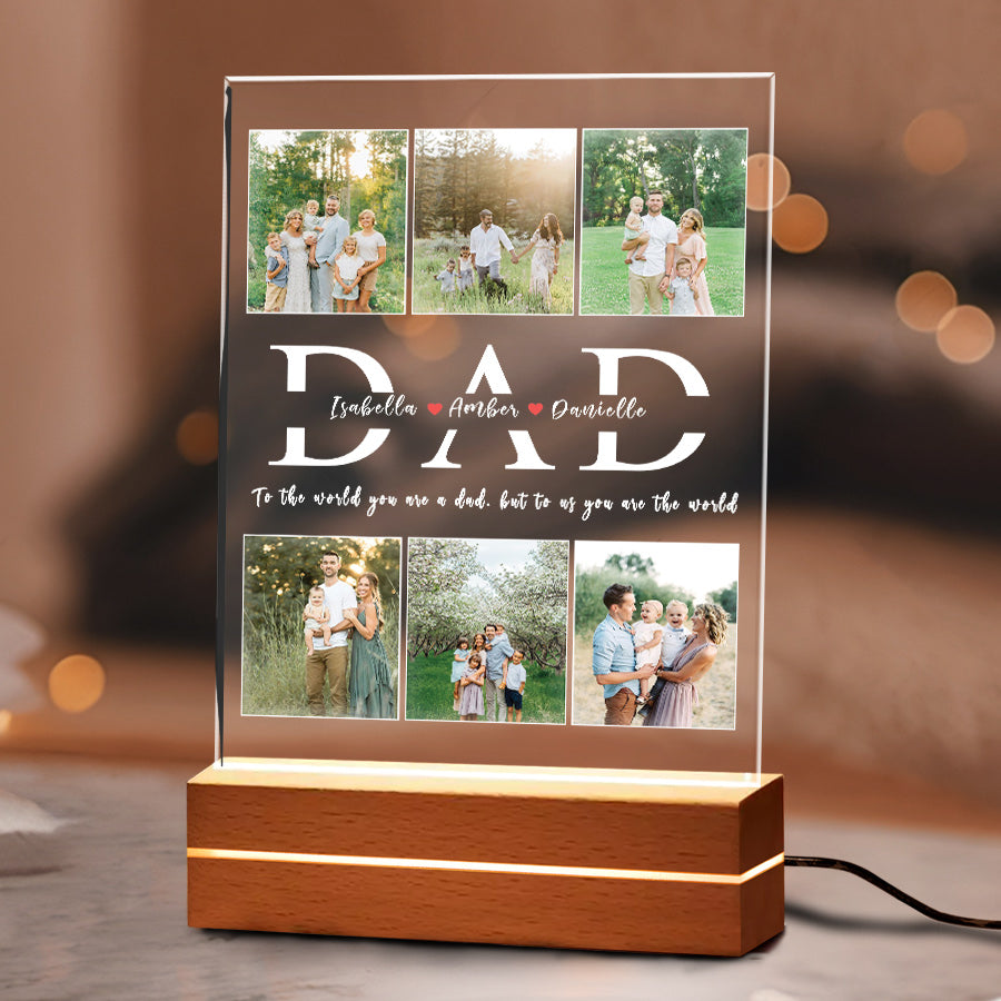 Dad Photo Night Light