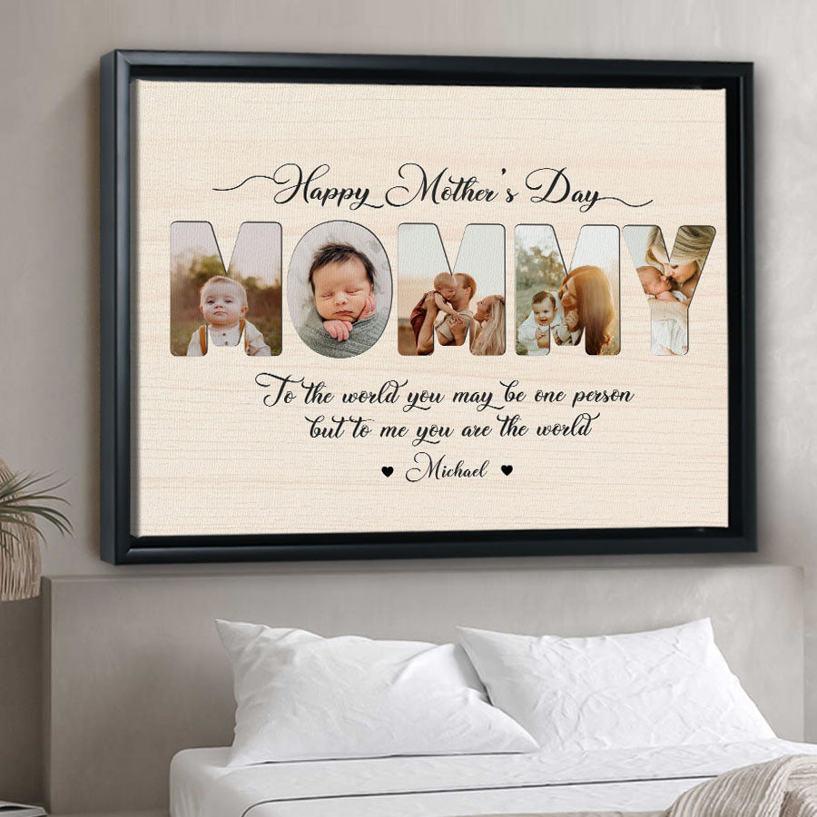 Custom Photo Collage Mothers Day Canvas