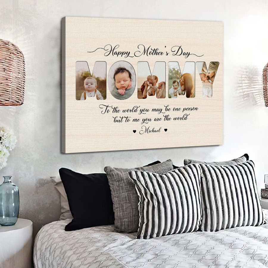 Custom Photo Collage Mothers Day Canvas